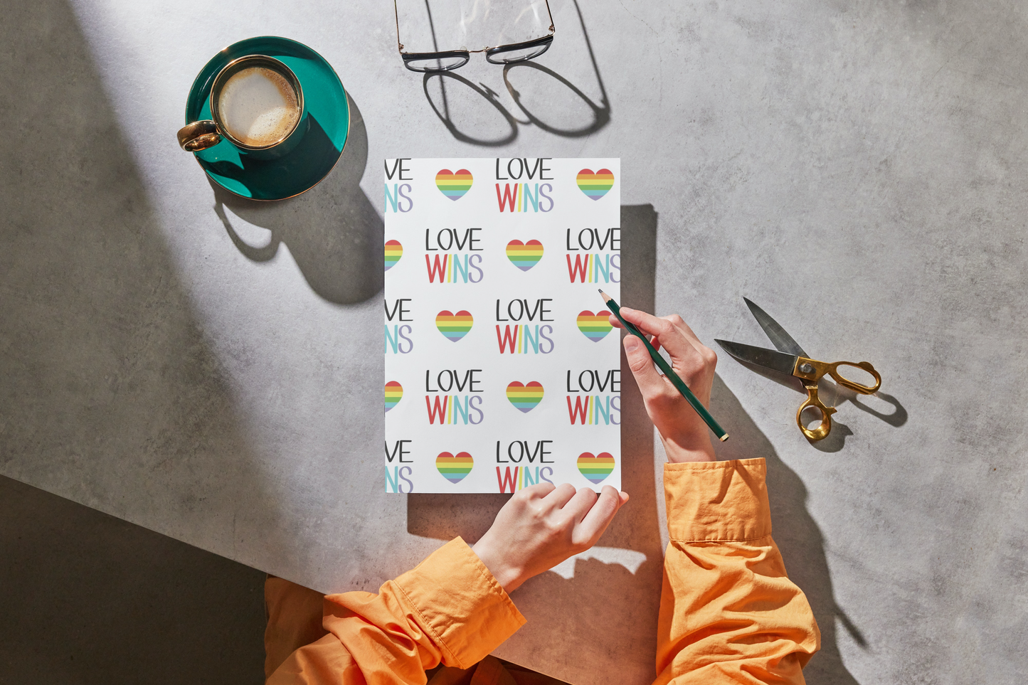 PRIDE: Love Wins Softcover Paperback Notebook