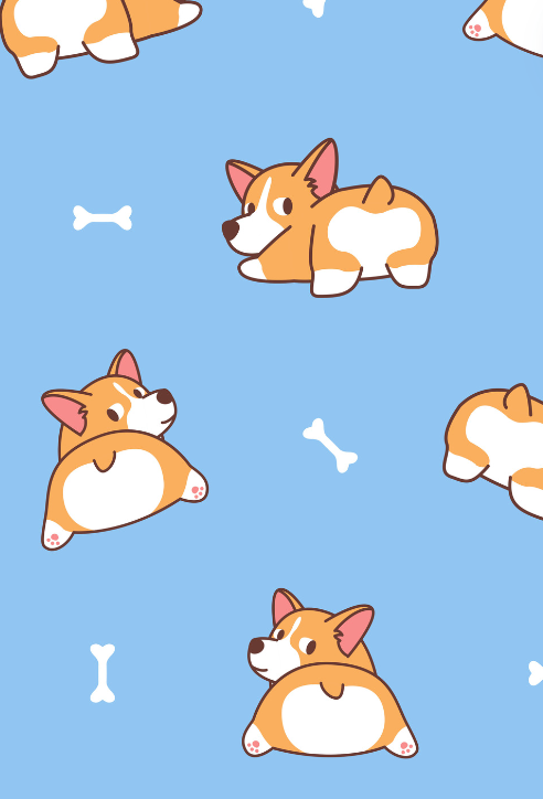 Cute Corgi Notebook – Light Blue Cover | Lined Journal for Dog Lovers