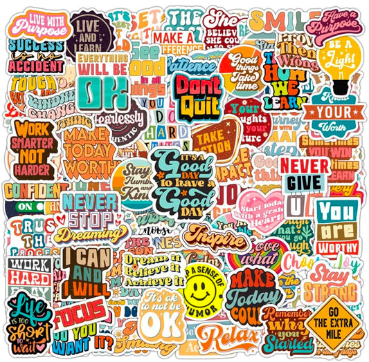 Motivational and Inspirational Sticker Pack for Adults, Teens, Kids, and Teachers