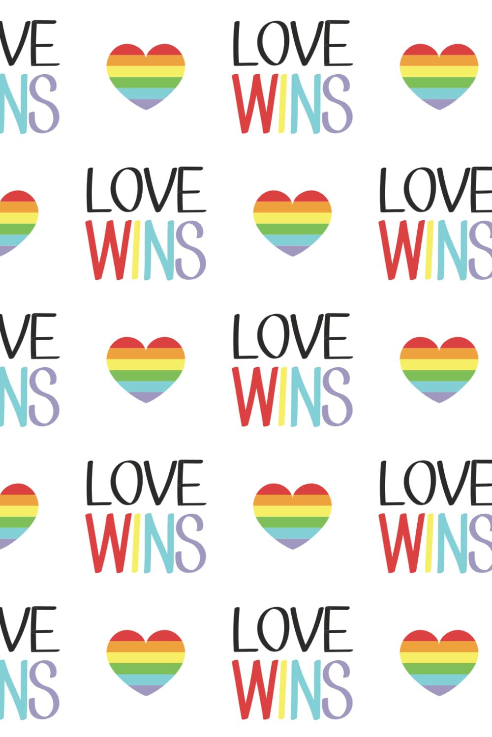 PRIDE: Love Wins Softcover Paperback Notebook