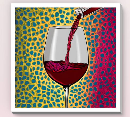 I'll Drink To That - 8x8 inch Wall Art, Home Office Decor for Red Wine Lovers