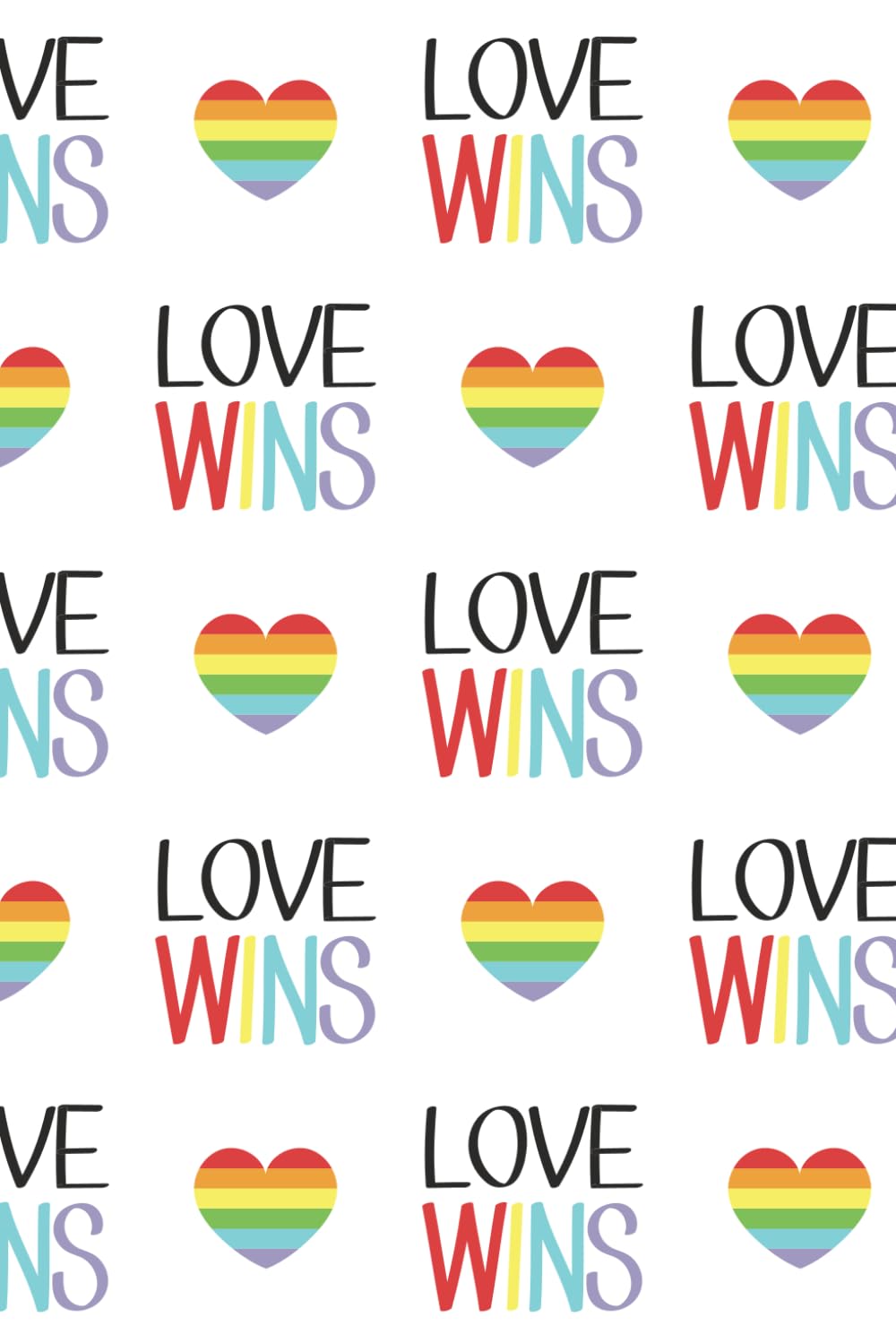 Love Wins Softcover Paperback Notebook with Lined Pages