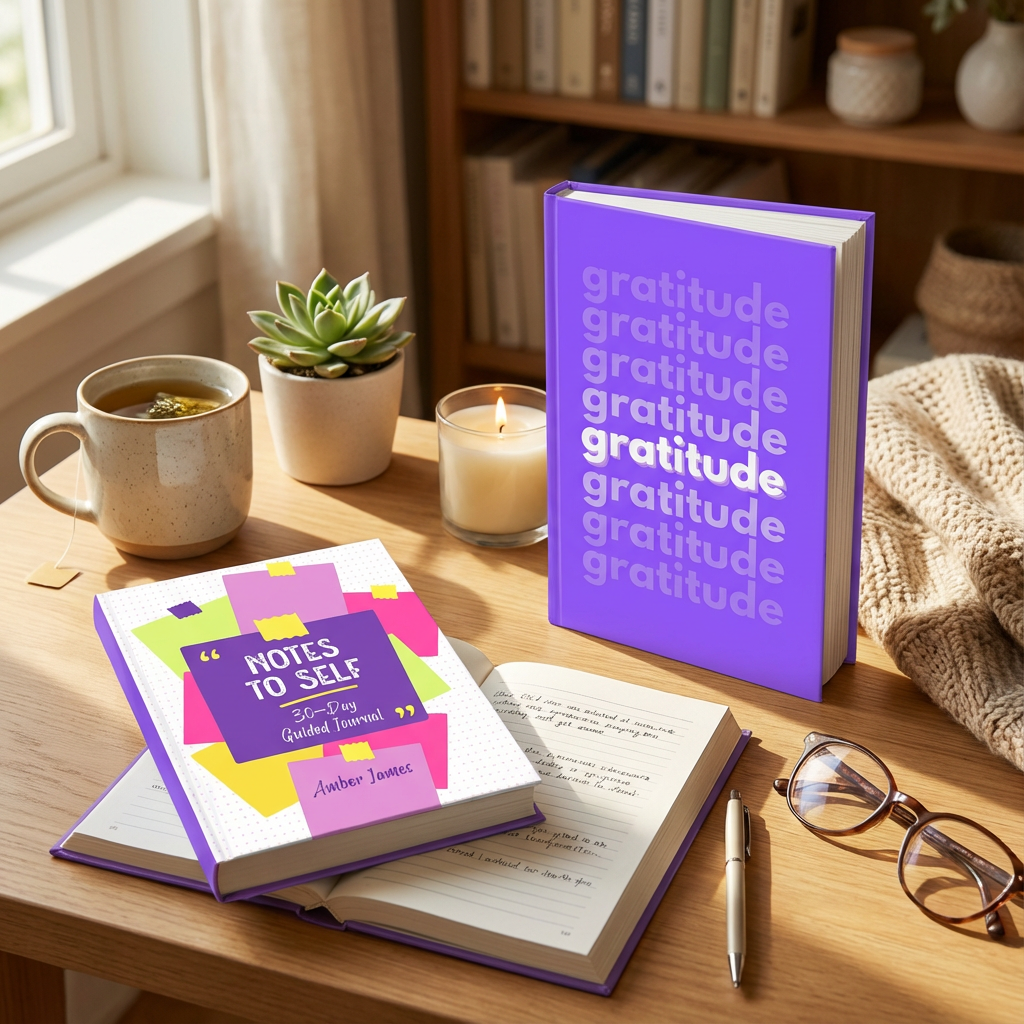 30-Day Notes To Self + Gratitude Journal Bundle